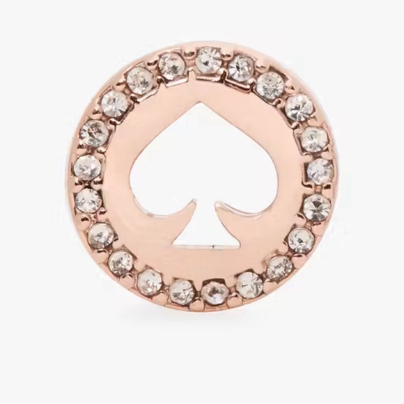 Rose Gold Spade earrings - Picture 2 of 2